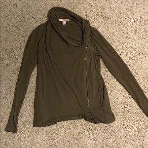 Asymmetrical zip cardigan